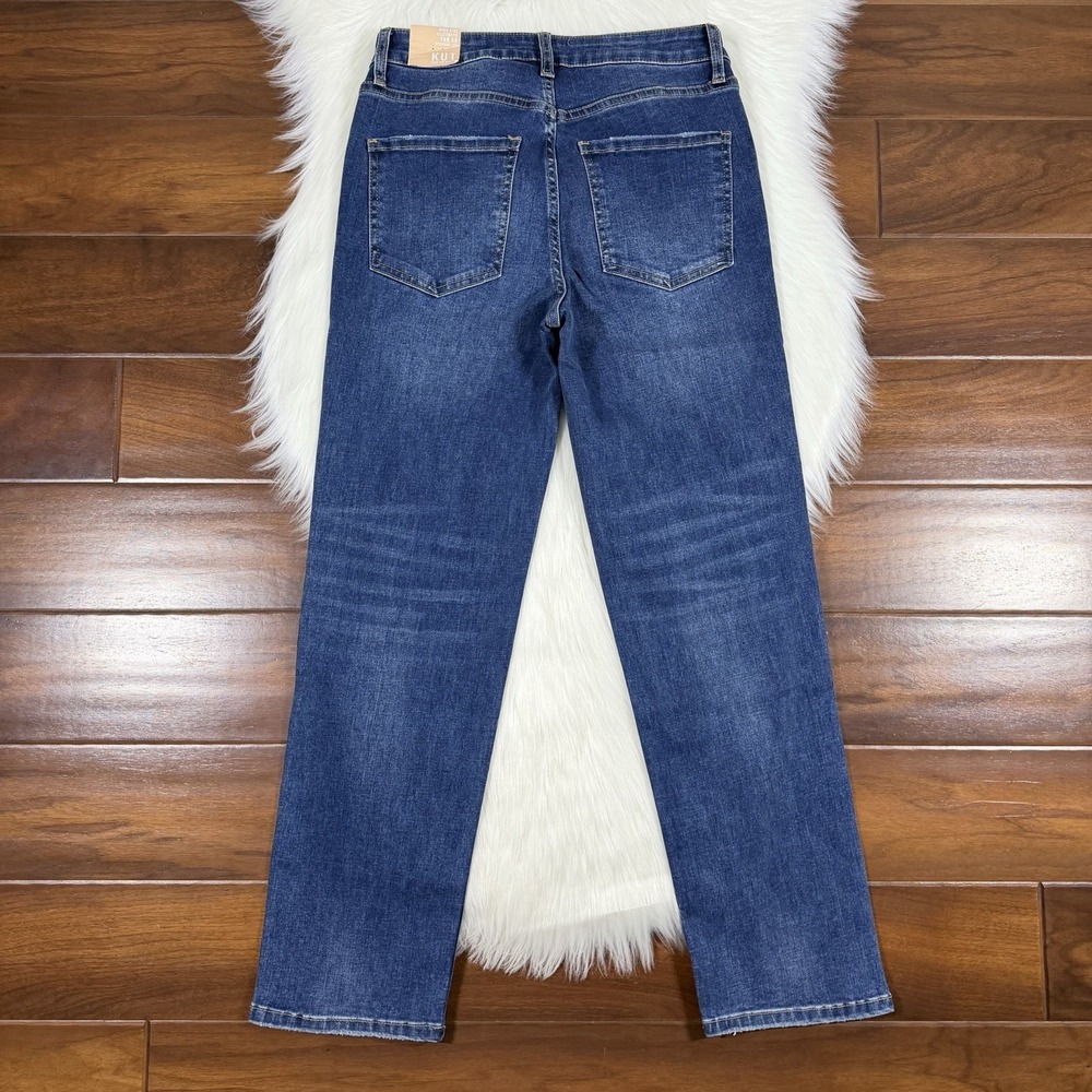Kut from the Kloth Size 4 Elizabeth Fab AB High Rise Straight Leg Denim Jeans - Picture 6 of 9